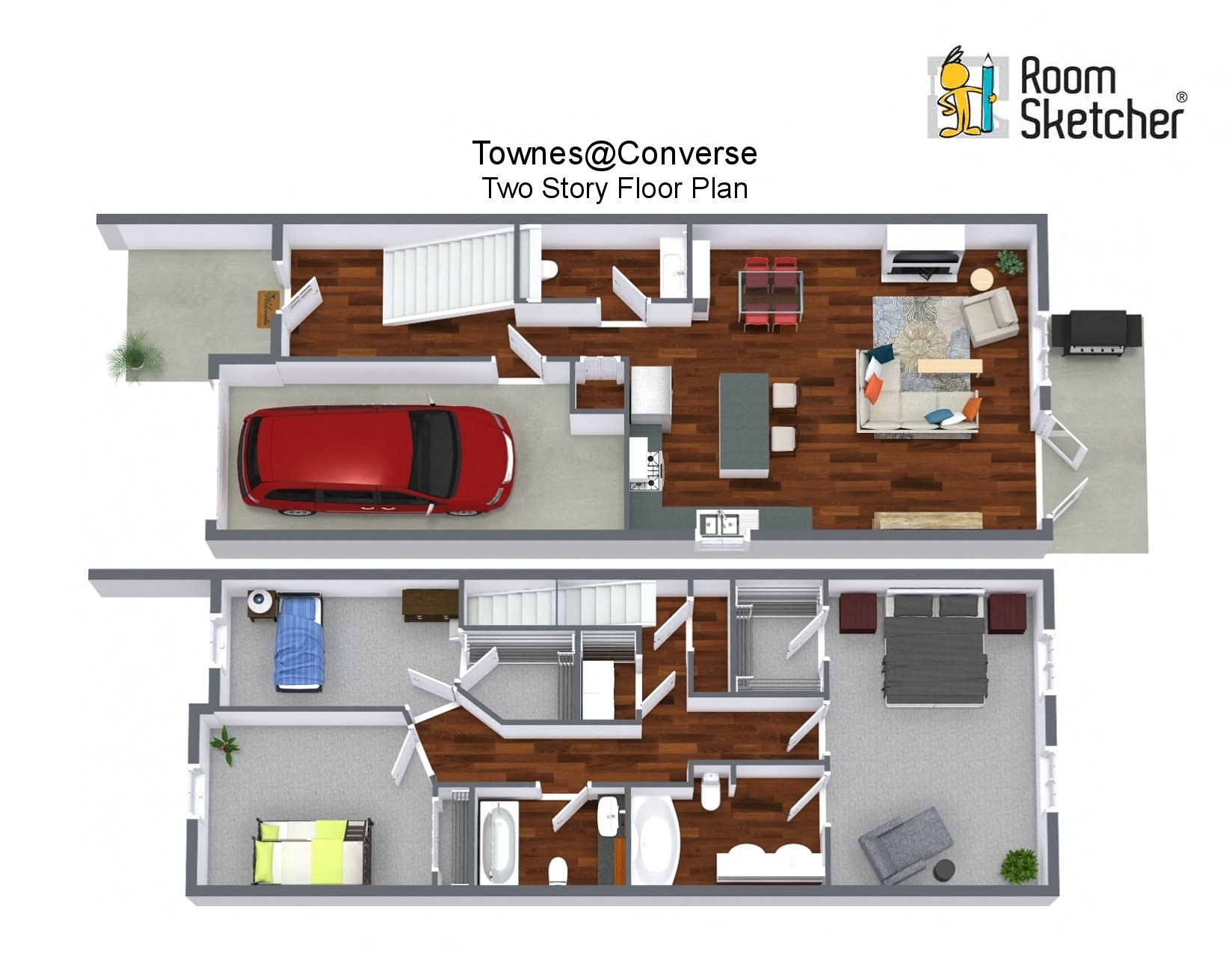 Floor Plans of The Townes at Converse in Spartanburg, SC